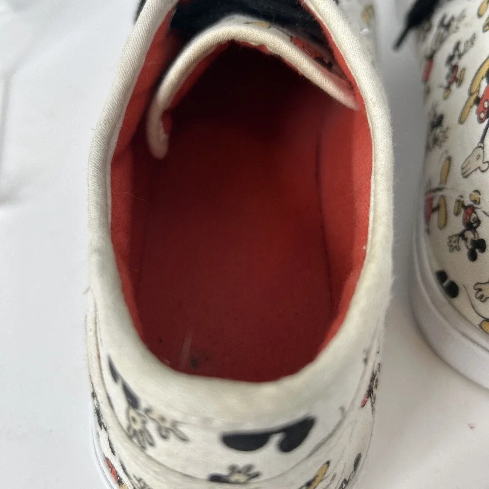 Disney Parks Mickey Mouse Canvas Shoes‎ Sneakers Womens Size 9 Lace Up White
